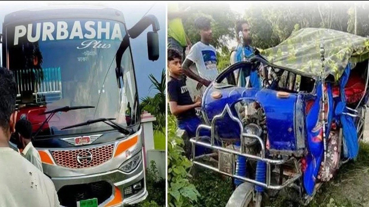 চুয়াডাঙ্গায় বাসের ধাক্কায় ইজিবাইকের নারী যাত্রী নিহত, আহত ৬